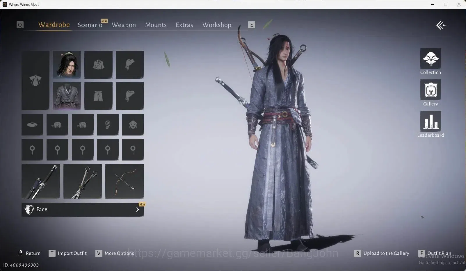 Where Winds Meet Accounts ASIA | 1 Harmonic Core | MC Male | Starter LVL 5 | Jianghu Wanderer Outfit | Power 3671 | 408K 2