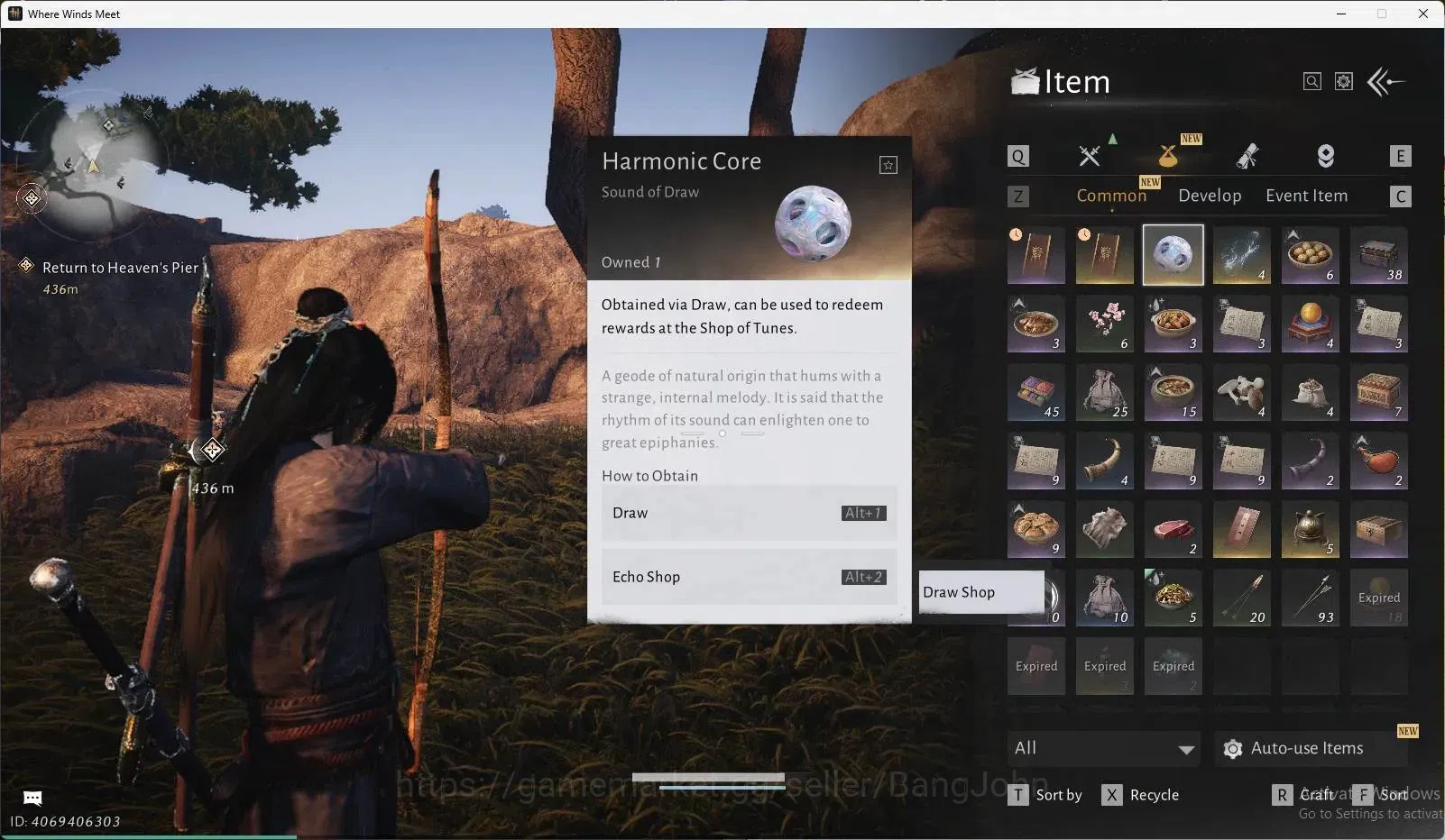 Where Winds Meet Accounts ASIA | 1 Harmonic Core | MC Male | Starter LVL 5 | Jianghu Wanderer Outfit | Power 3671 | 408K 4