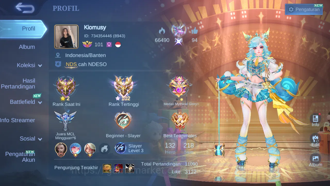 Hero 132 Skin 218 | KOF Karina | Sanrio Floryn | Lightborn Granger | Pace Cici | Dtamer Masha, Valir check ss ML1342B Mobile Legends: Bang Bang Others Hero 132 Skin 218 | KOF Karina | Sanrio Floryn | L image 1
