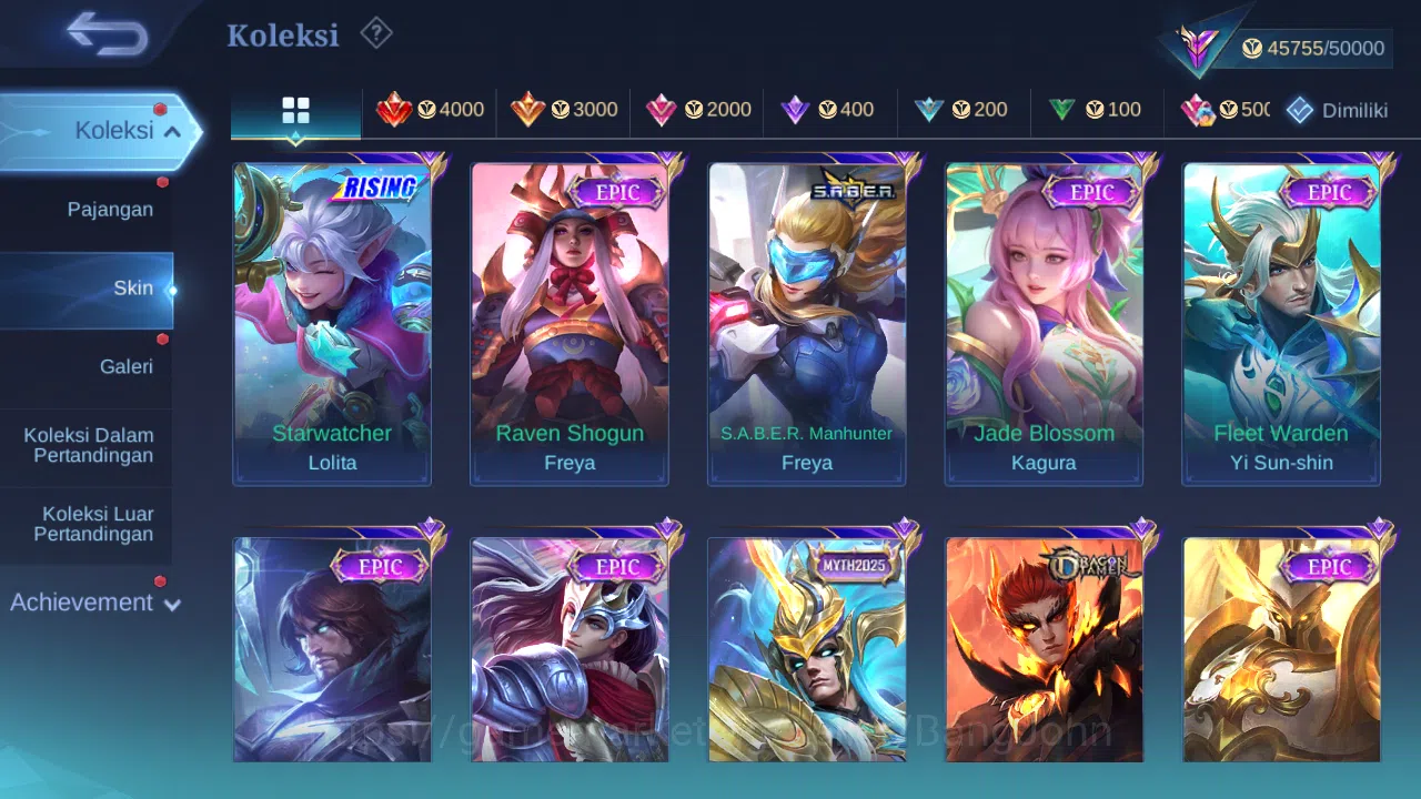 Mobile Legends: Bang Bang Accounts Others Hero 132 Skin 218 | KOF Karina | Sanrio Floryn | Lightborn Granger | Pace Cici 4