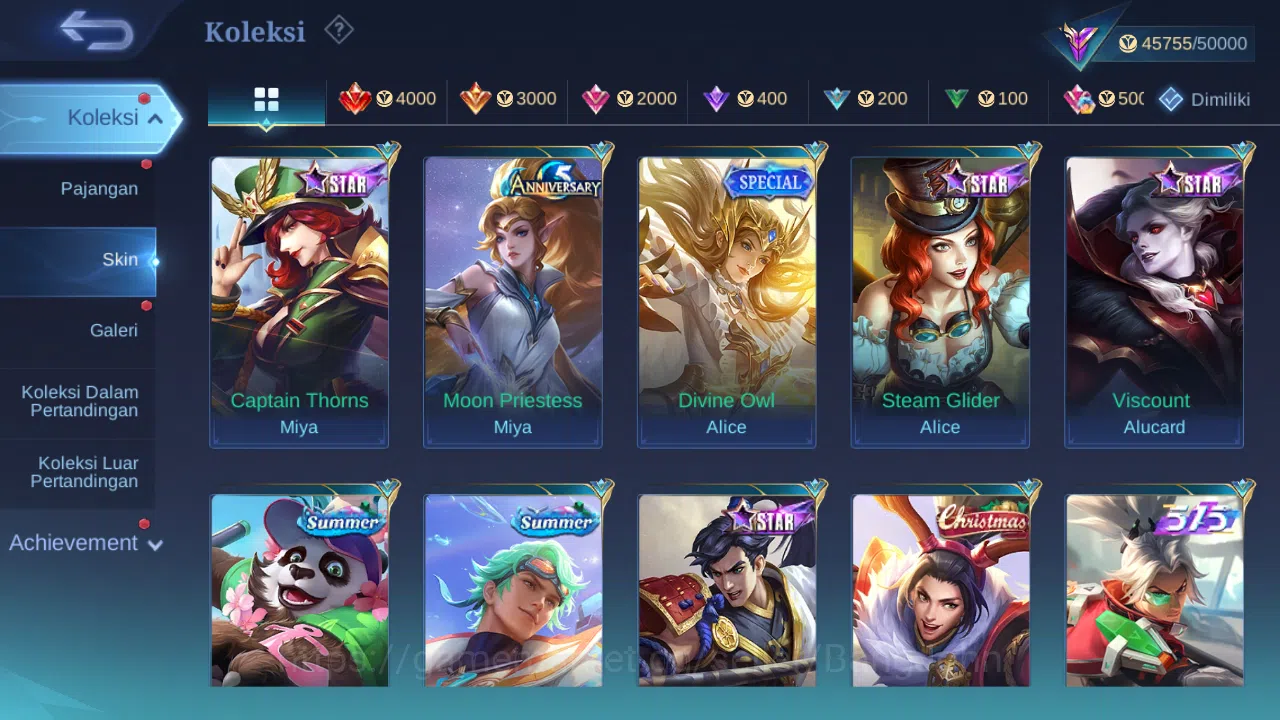 Mobile Legends: Bang Bang Accounts Others Hero 132 Skin 218 | KOF Karina | Sanrio Floryn | Lightborn Granger | Pace Cici 8