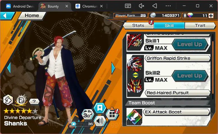 One Piece Bounty Rush Accounts Others GLOBAL|EX 8|PR 29| 2 Monkey D.Luffy,Flame Sabo,BP Kuzan,Rob Lucci,T5E 12