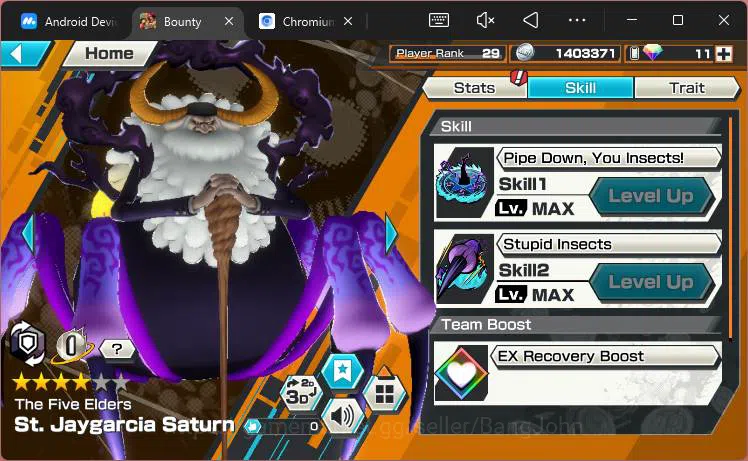 One Piece Bounty Rush Accounts Others GLOBAL|EX 8|PR 29| 2 Monkey D.Luffy,Flame Sabo,BP Kuzan,Rob Lucci,T5E 14