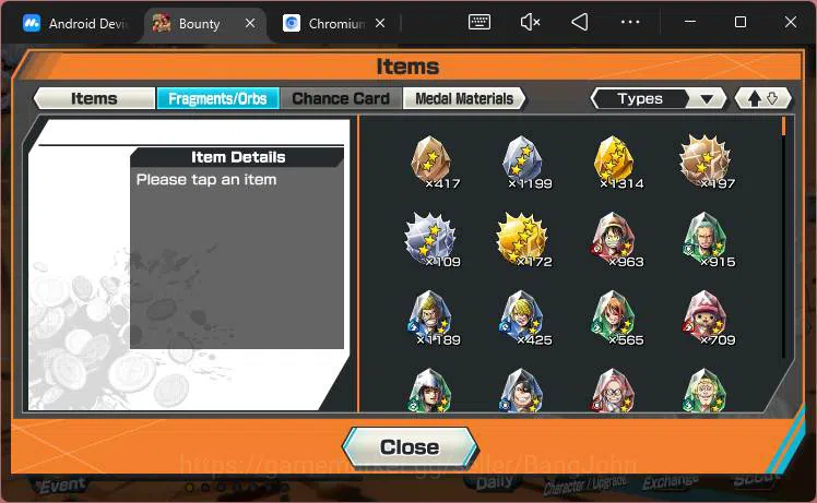 One Piece Bounty Rush Accounts Others GLOBAL|EX 8|PR 29| 2 Monkey D.Luffy,Flame Sabo,BP Kuzan,Rob Lucci,T5E 16