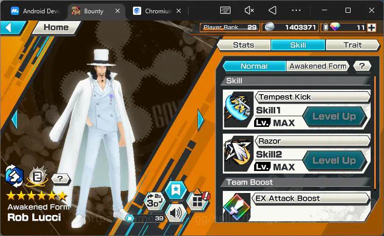 One Piece Bounty Rush Accounts Others GLOBAL|EX 8|PR 29| 2 Monkey D.Luffy,Flame Sabo,BP Kuzan,Rob Lucci,T5E 9