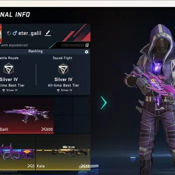 Blood Strike Accounts Others ASIA | 1 Eternal Gun: Galil-Blight's Embrace |5 Legendary Gun|Ultra Kraken-Purple