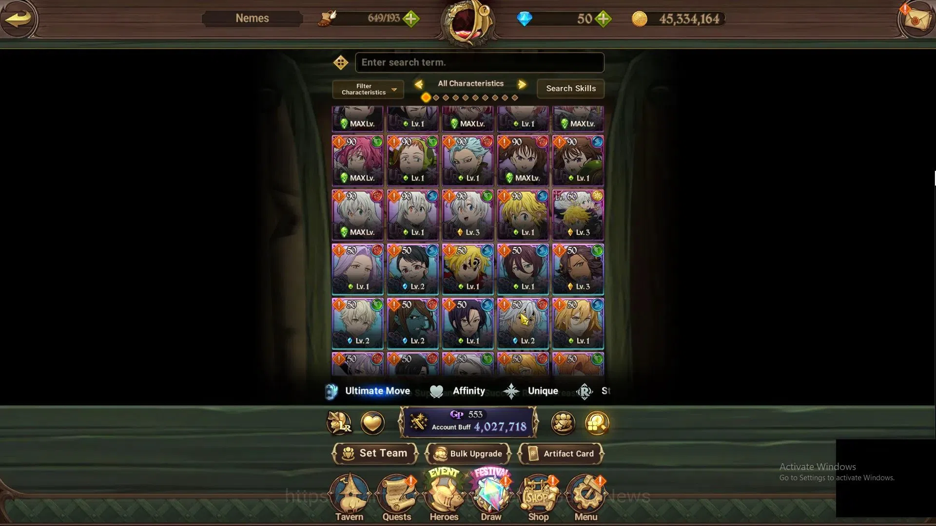 The Seven Deadly Sins: Grand Cross Accounts GLOBAL|4M CC|70 DM+50 LS|6 LR+9 UR|Cusack2/6,Plety image 14