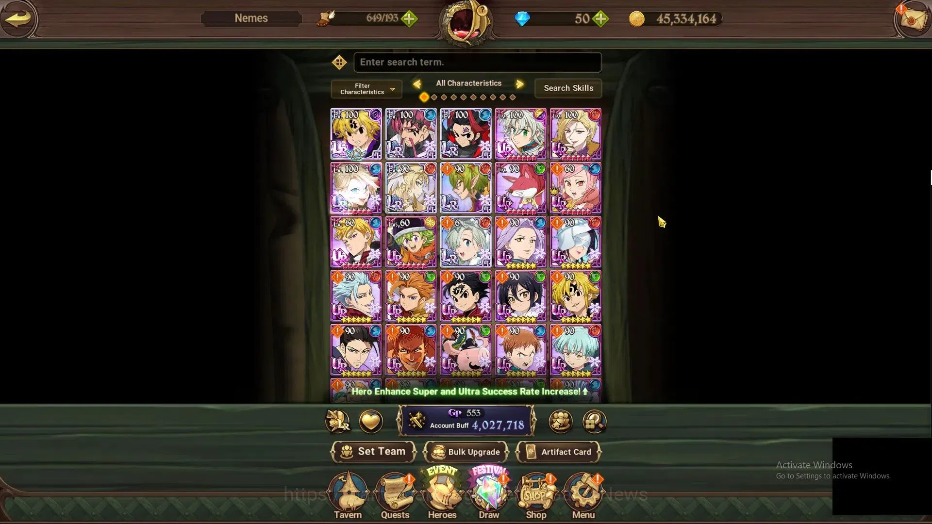 The Seven Deadly Sins: Grand Cross Accounts GLOBAL|4M CC|70 DM+50 LS|6 LR+9 UR|Cusack2/6,Plety image 5