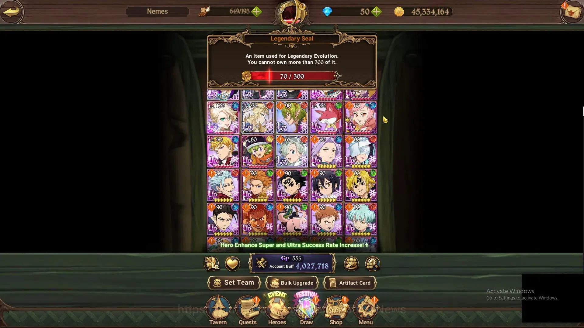 The Seven Deadly Sins: Grand Cross Accounts GLOBAL|4M CC|70 DM+50 LS|6 LR+9 UR|Cusack2/6,Plety image 6
