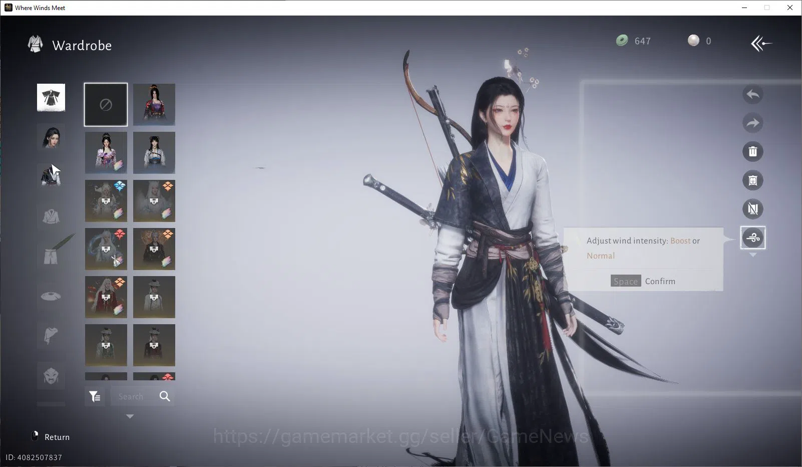 Where Winds Meet Accounts GLOBAL|Lv 5|Starter|GS 3671|1 Harmonic Core|Anthem Of Ages|Nameless Sword+Nameless Spear|Low 12