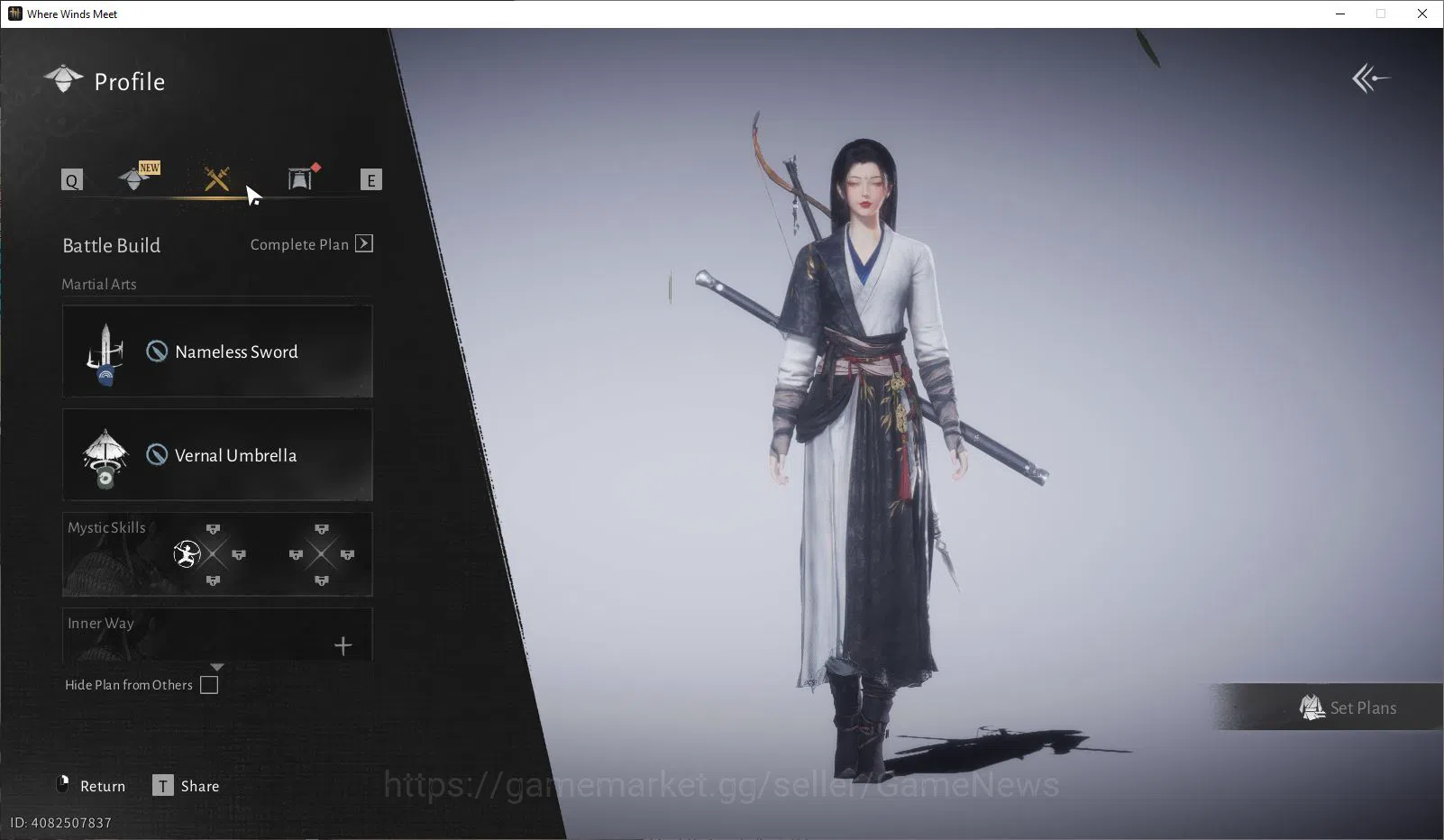 Where Winds Meet Accounts GLOBAL|Lv 5|Starter|GS 3671|1 Harmonic Core|Anthem Of Ages|Nameless Sword+Nameless Spear|Low 2
