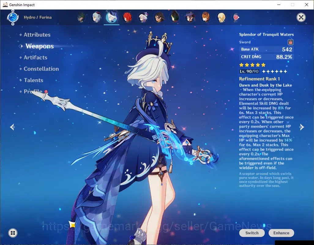 Genshin Impact Accounts ASIA|AR 58|11 Limited + 7 (*5Weap)|[Furina,Xiao]+S image 17