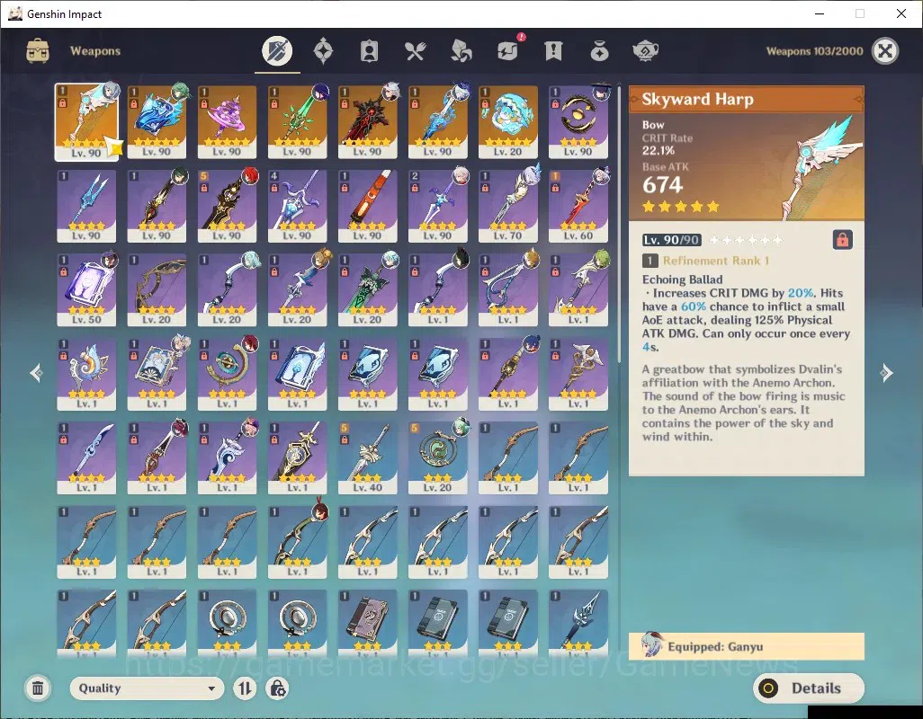 Genshin Impact Accounts ASIA|AR 58|11 Limited + 7 (*5Weap)|[Furina,Xiao]+S image 18
