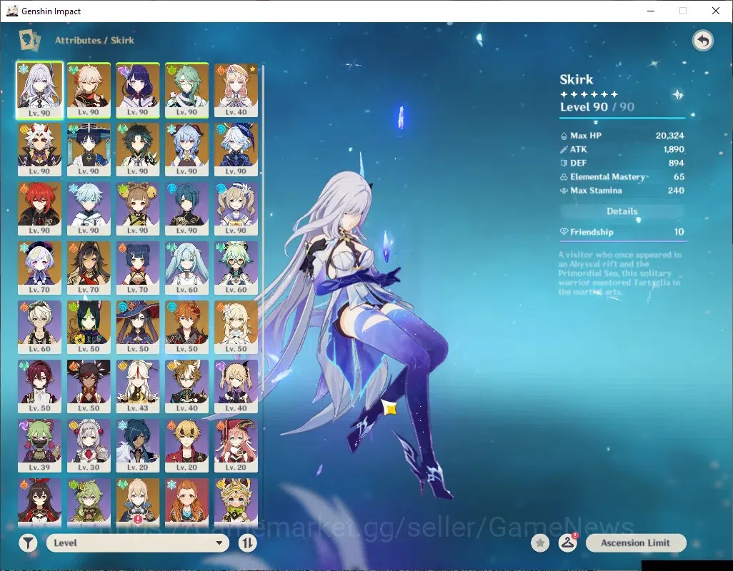 Genshin Impact Accounts ASIA|AR 58|11 Limited + 7 (*5Weap)|[Furina,Xiao]+S image 3