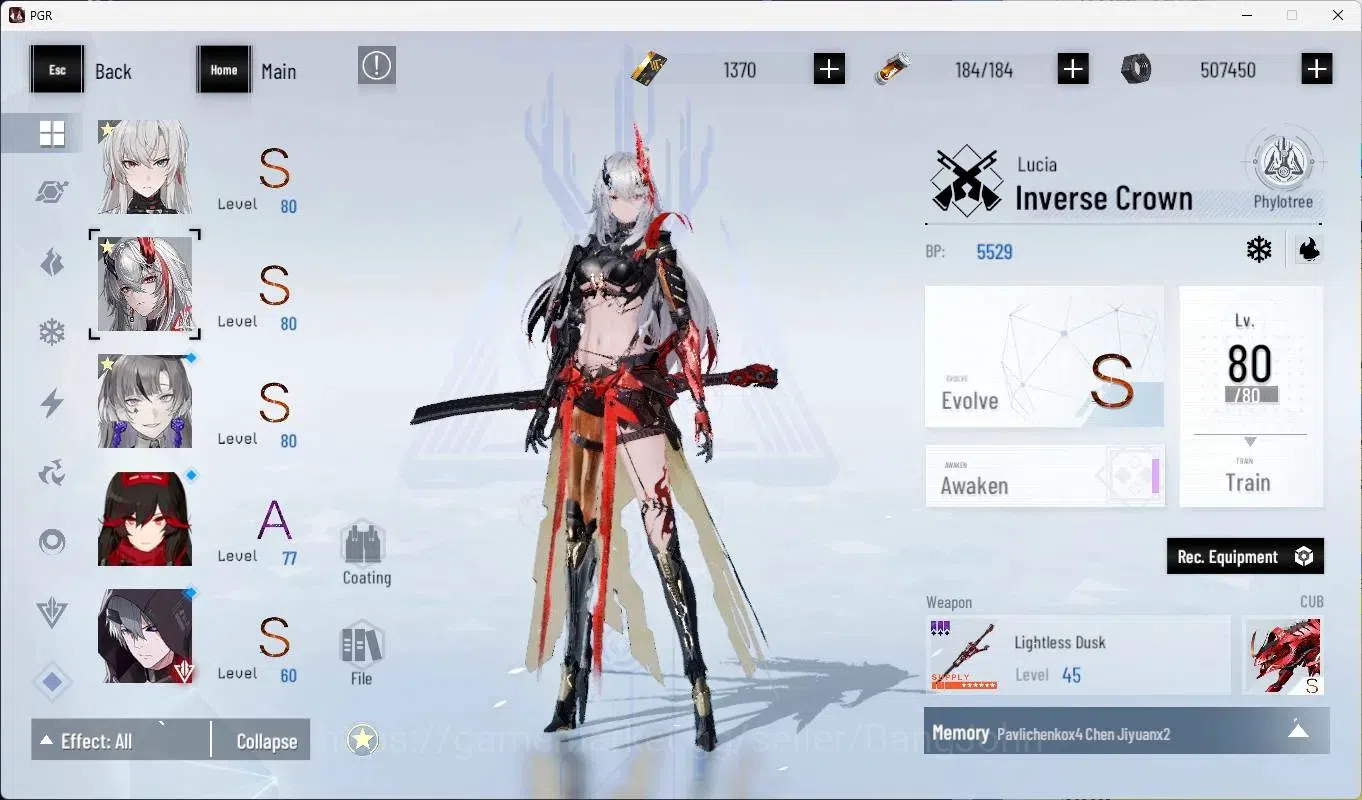 Punishing: Gray Raven Accounts Starter ASIA | L67 | [Lucia CW+Lucia IC+Lilith Daemonsia]+Sign | BlueC 16600 | TakeMail Check 4