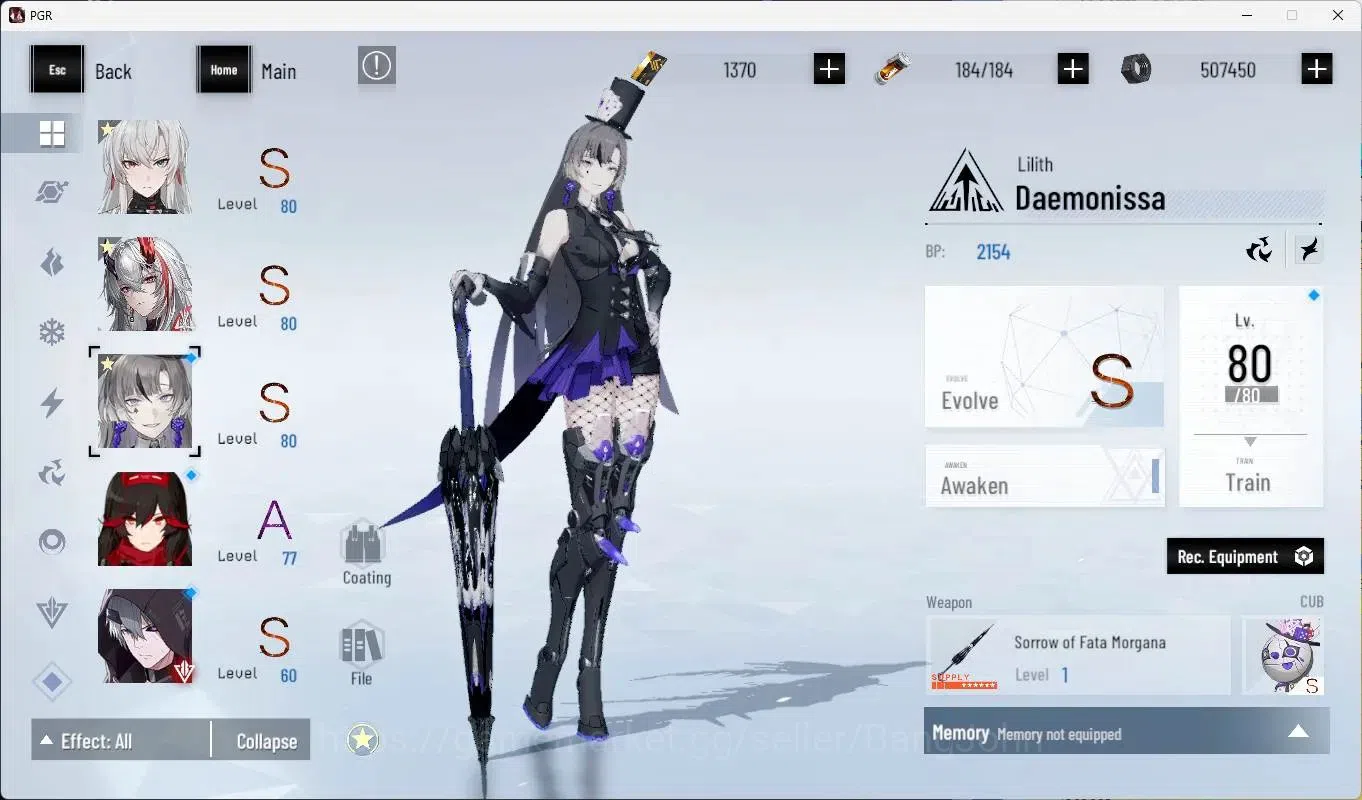 Punishing: Gray Raven Accounts Starter ASIA | L67 | [Lucia CW+Lucia IC+Lilith Daemonsia]+Sign | BlueC 16600 | TakeMail Check 5
