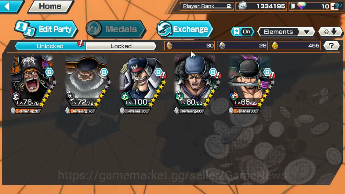 One Piece Bounty Rush Accounts Global|4 EX|TFE Marshal D.Teach ,BP Kuzan,5 Elder  image 3