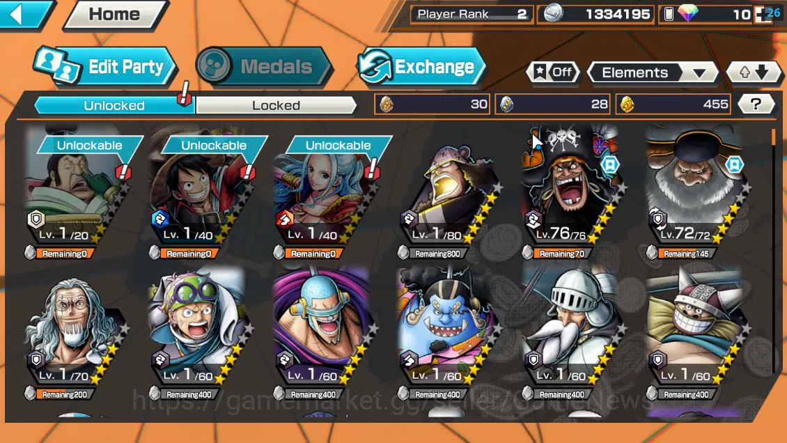 One Piece Bounty Rush Accounts Global|4 EX|TFE Marshal D.Teach ,BP Kuzan,5 Elder  image 4
