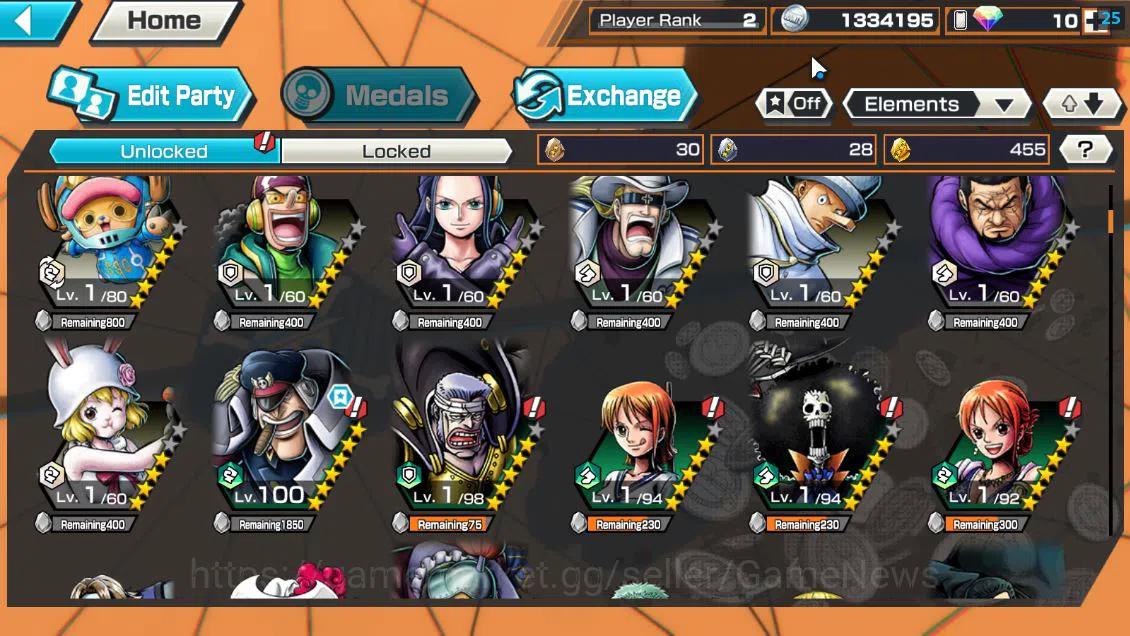 One Piece Bounty Rush Accounts Global|4 EX|TFE Marshal D.Teach ,BP Kuzan,5 Elder  image 5