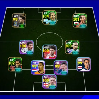 eFootball Accounts Others Mobile|PW 3124|NewJudeBellinghamShowT,RuudVanNistelrooijBigT,DiegoForlan Epic,New Lionel Messi