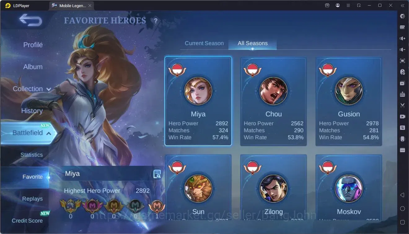 Mobile Legends: Bang Bang Accounts Global |Hero 133|Skin 241|Renowned|Luckybox Kaja|C image 4