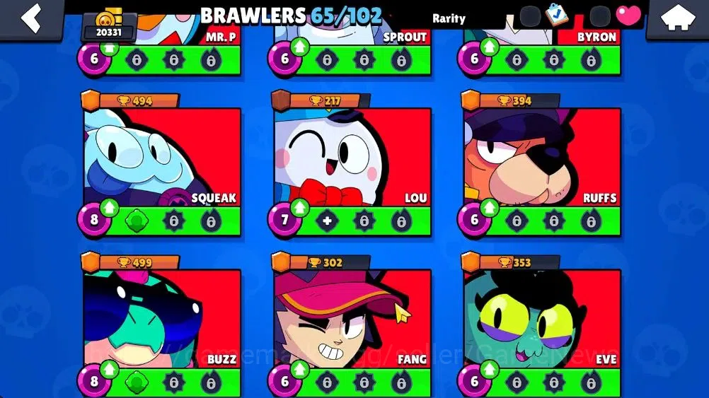 Brawl Stars Accounts Lvl 123 20331 Trophy|65 Brawlers 7 Max Lvl|3 Epic Skins 2 True Silver 1 True Gold, Etc|6K Coin 5K PP|Cn 11
