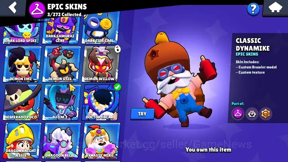 Brawl Stars Accounts Lvl 123 20331 Trophy|65 Brawlers 7 Max Lvl|3 Epic Skins 2 True Silver 1 True Gold, Etc|6K Coin 5K PP|Cn 16