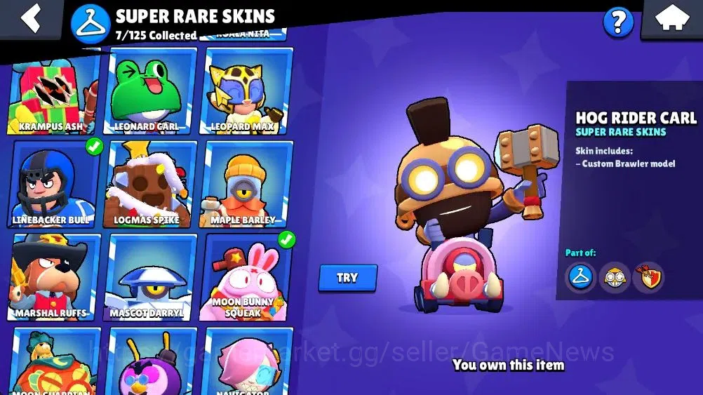 Brawl Stars Accounts Lvl 123 20331 Trophy|65 Brawlers 7 Max Lvl|3 Epic Skins 2 True Silver 1 True Gold, Etc|6K Coin 5K PP|Cn 19
