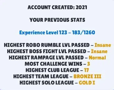 Brawl Stars Accounts Lvl 123 20331 Trophy|65 Brawlers 7 Max Lvl|3 Epic Skins 2 True Silver 1 True Gold, Etc|6K Coin 5K PP|Cn 4