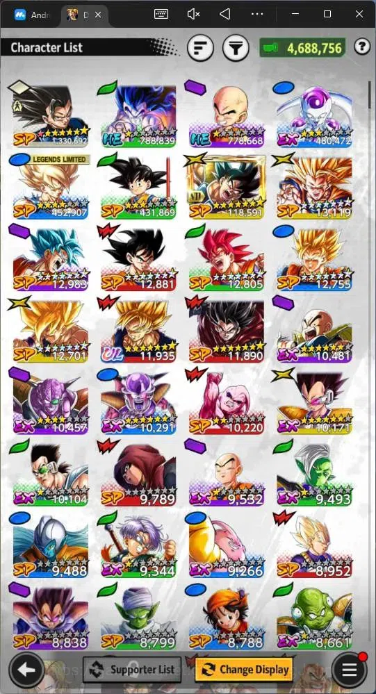 Dragon Ball Legends Accounts Android | Lvl 157| 4.6M Total Power | 55.6K CC|1 U image 11
