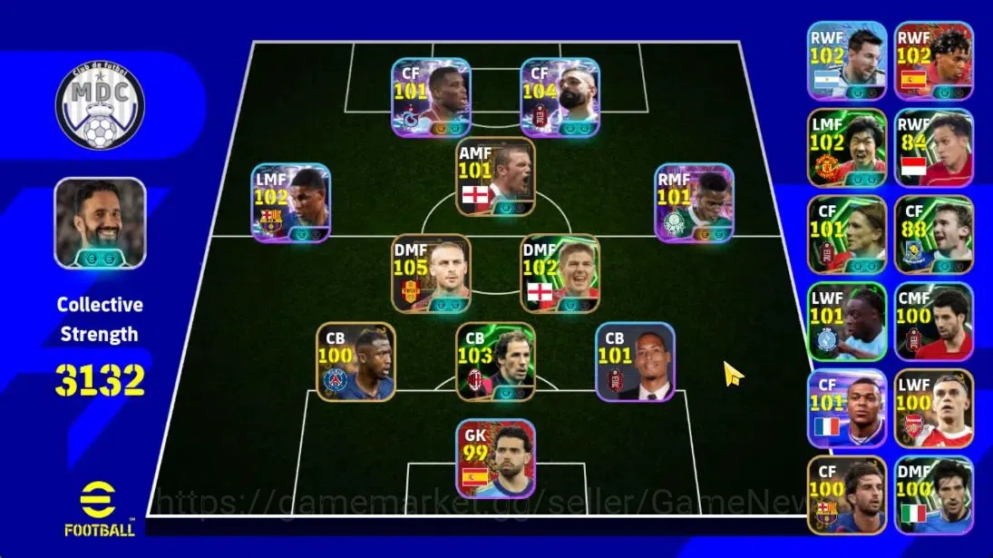 eFootball Accounts Android|1,115 Coin|ShowTime Mohammed Salah,Marcus image 1