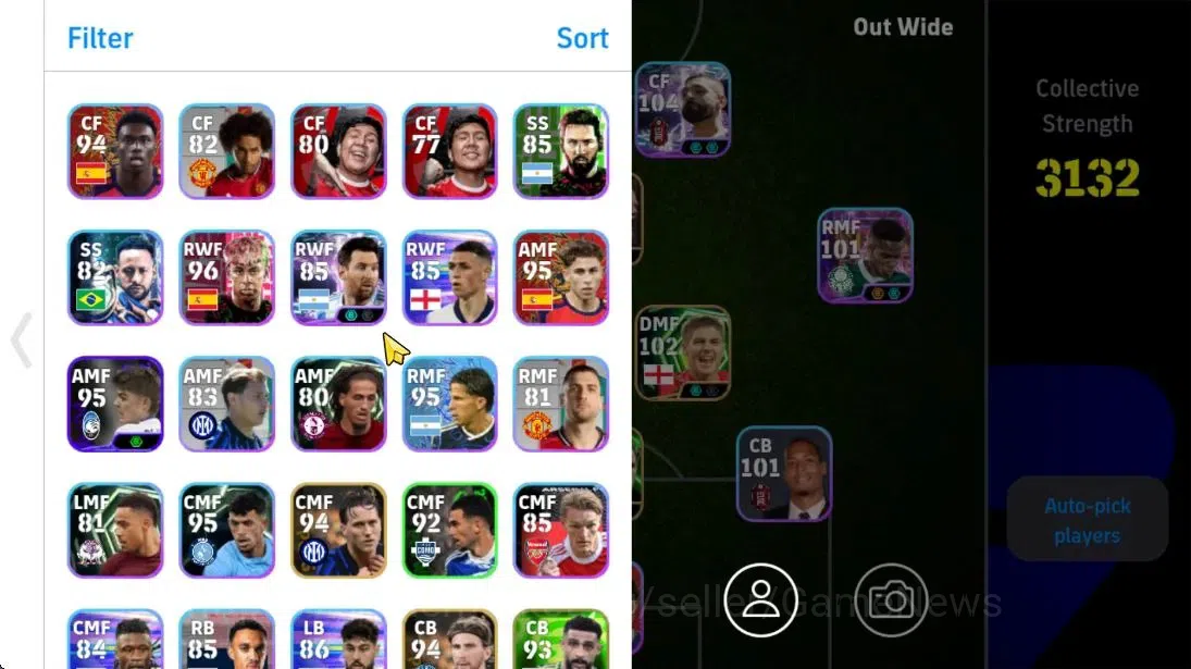 eFootball Accounts Android|1,115 Coin|ShowTime Mohammed Salah,Marcus image 2