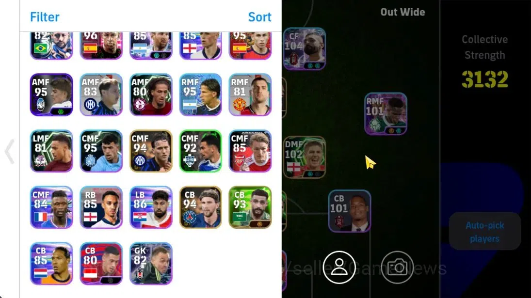 eFootball Accounts Android|1,115 Coin|ShowTime Mohammed Salah,Marcus image 3