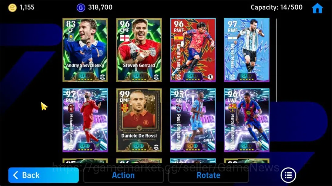 eFootball Accounts Android|1,115 Coin|ShowTime Mohammed Salah,Marcus image 4