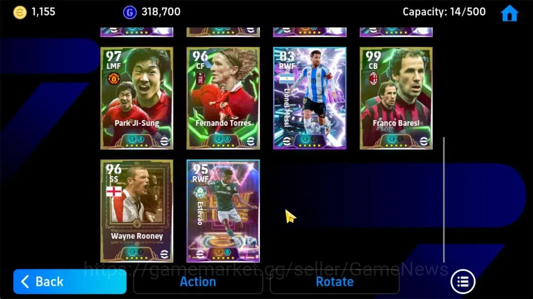 eFootball Accounts Android|1,115 Coin|ShowTime Mohammed Salah,Marcus image 5