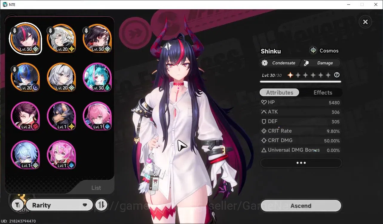 Neverness to Everness Accounts GLOBAL SEA|HL 15|TL 7|4 S-Class 2 Limited (Shinku, Hotori)+1 S-Class Selector Box|Overcast 1