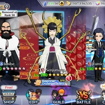 Bleach: Brave Souls Accounts Mid-Tier Global | 12K BP+10K Orb|Mid Story|Ichibe TYBW|Senjumaru TYBW25|Yumichika TMV|Aizen