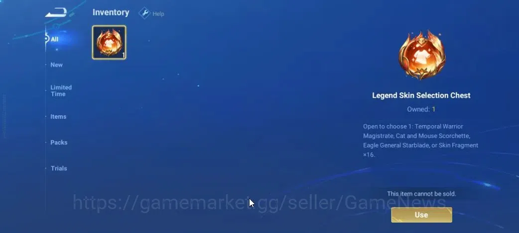 Honor of Kings Accounts Hero 7|Starter with Legend Skin Selection Chest(Di image 3