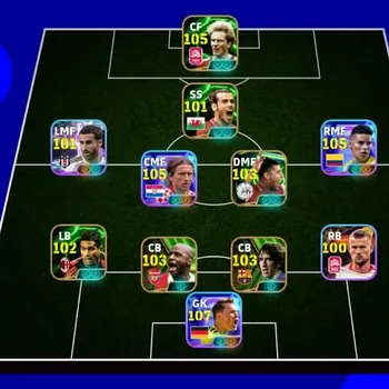 eFootball Accounts Mid-Tier M- Rummenigge 105 | Blitz Curler James 105 | Modric 105 | Neuer 107 | Viera 103 | Rafa 101