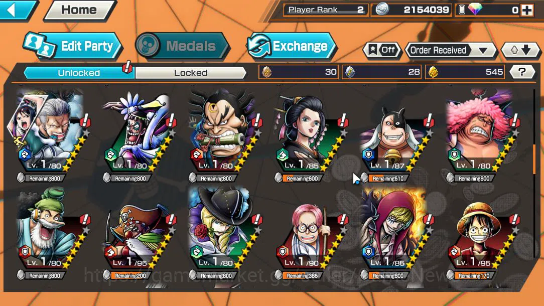 One Piece Bounty Rush Accounts Global|4EX|T5Elder Nusjuro,BMO Kaido,Winner Island image 6