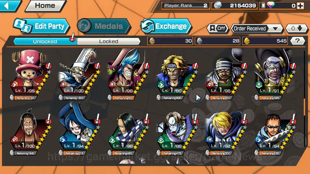 One Piece Bounty Rush Accounts Global|4EX|T5Elder Nusjuro,BMO Kaido,Winner Island image 7