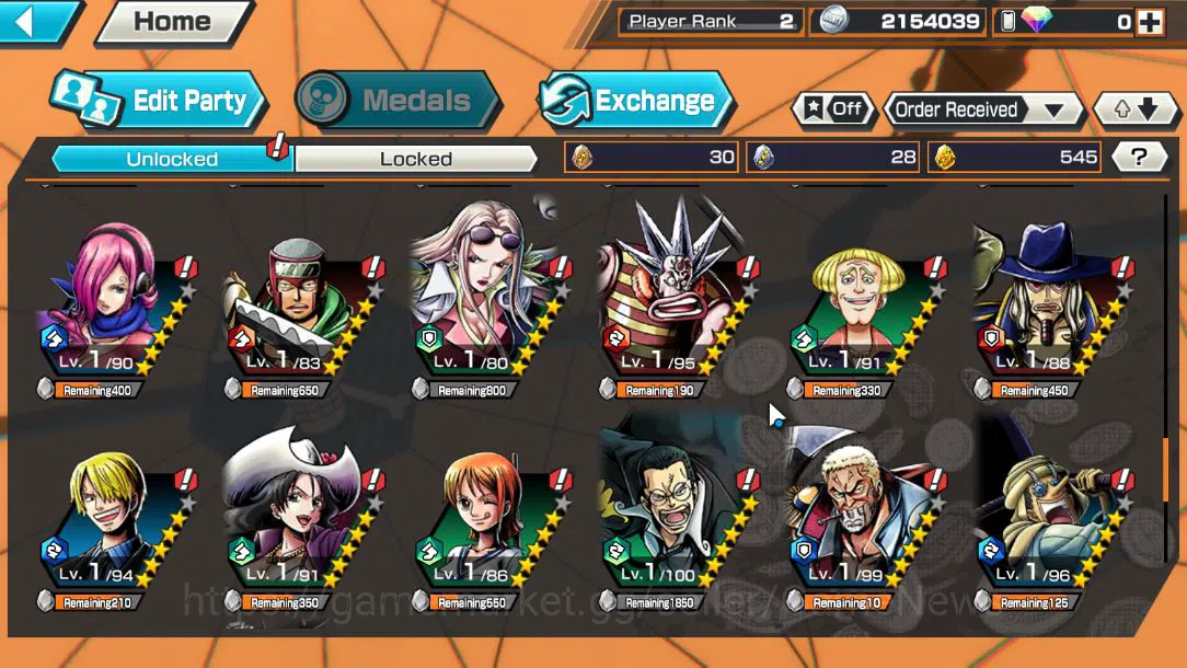 One Piece Bounty Rush Accounts Global|4EX|T5Elder Nusjuro,BMO Kaido,Winner Island image 8