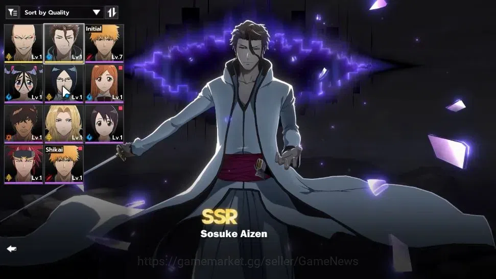 BLEACH: Soul Resonance Accounts A PLUS EU |Fresh Starter LV 3|2 SSR Sosuke Aizen, image 1