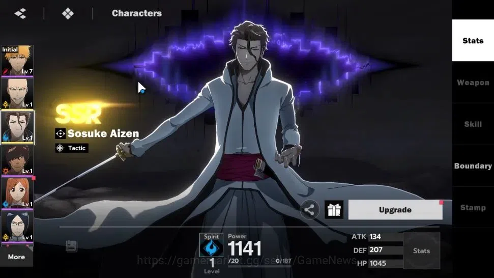 BLEACH: Soul Resonance Accounts A PLUS EU |Fresh Starter LV 3|2 SSR Sosuke Aizen, image 2