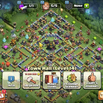 Clash of Clans High-End TH 14 - BH 7|Limited Skin|LV 153|HH 8|BK 68,AQ 72, image 1