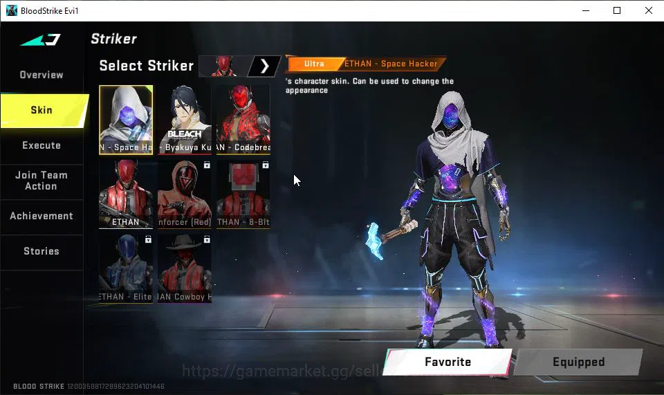 Blood Strike Accounts Mid-Tier ASIA|Collab 7DS[Elizabeth,AK47]+Byakuya|Melee ULTRA One-Handed Axe|8 3
