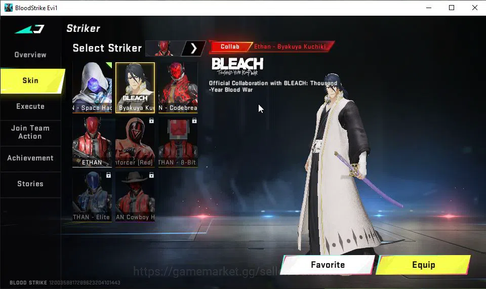 Blood Strike Accounts Mid-Tier ASIA|Collab 7DS[Elizabeth,AK47]+Byakuya|Melee ULTRA One-Handed Axe|8 6