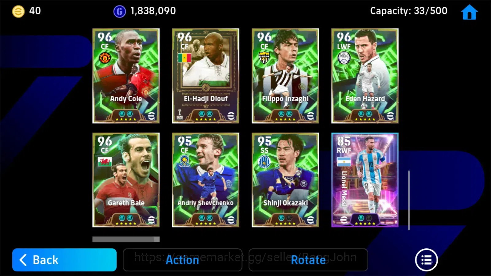 eFootball Accounts Mobile|PW 3196|Epic Chiellini,Robson,Pato,Cafu,Zan image 2