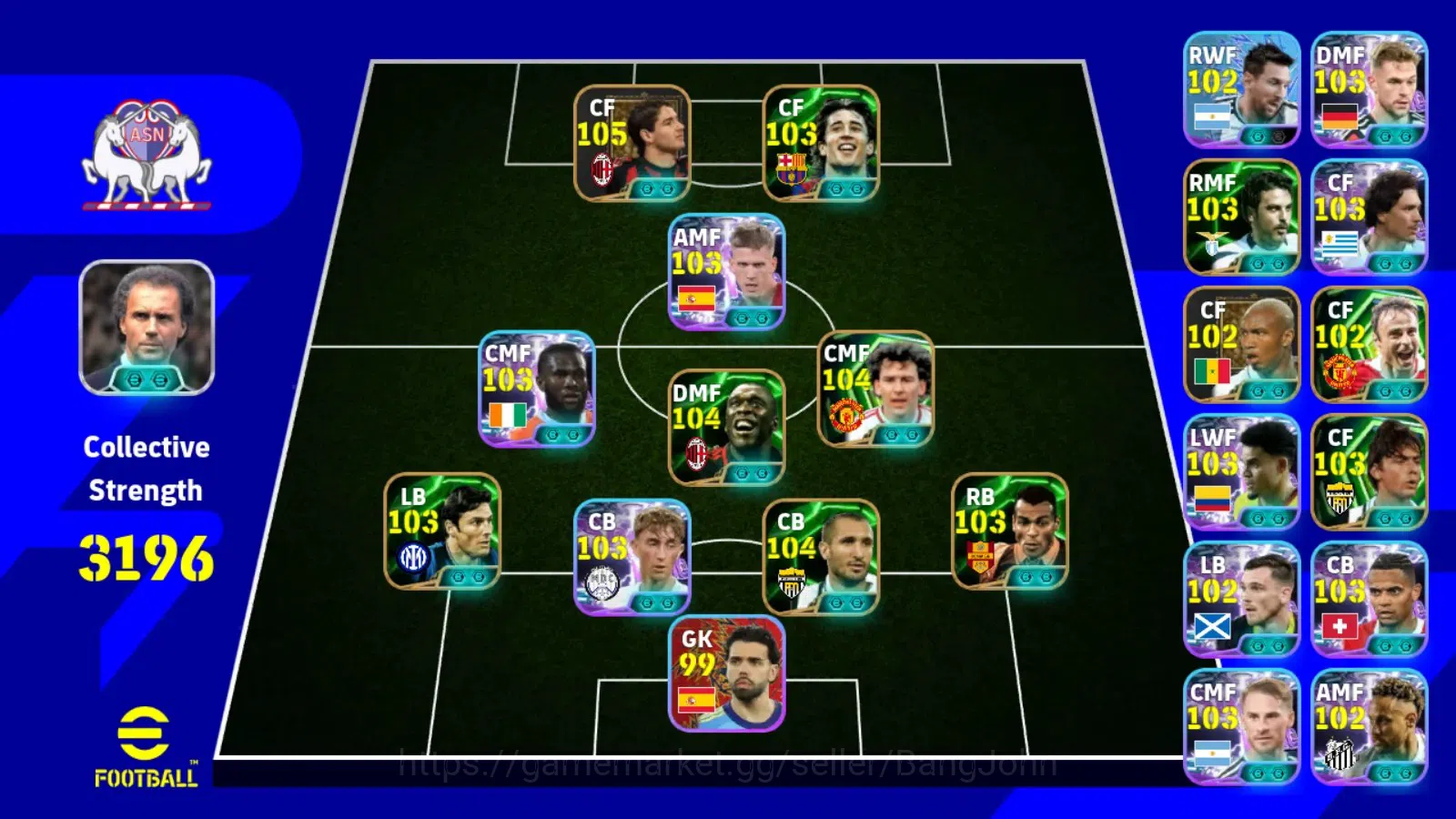eFootball Accounts Mobile|PW 3196|Epic Chiellini,Robson,Pato,Cafu,Zan image 8