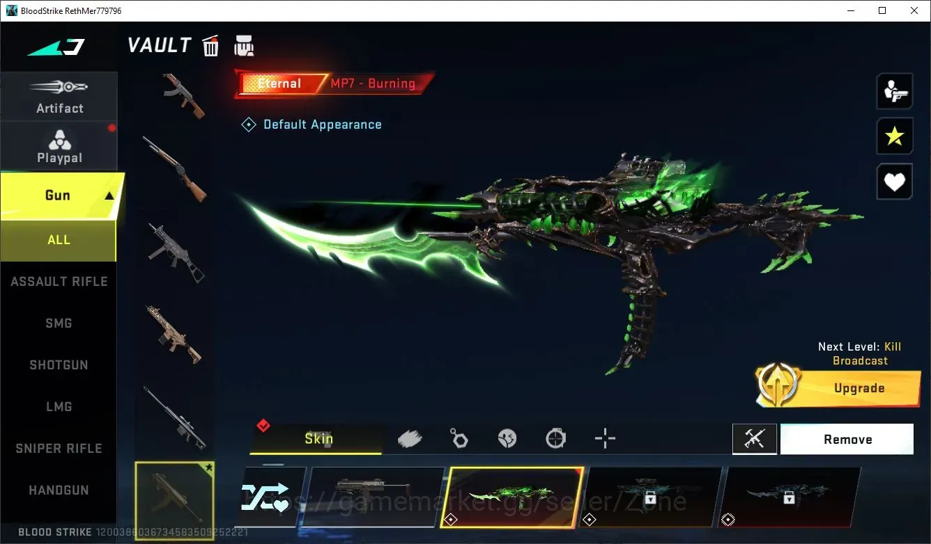 Blood Strike Accounts Starter ASIA|Starter|1 ETERNAL: MP7-Burning| 1 Epic Rename Card| 2 Legendary Camo Chests|Check 1